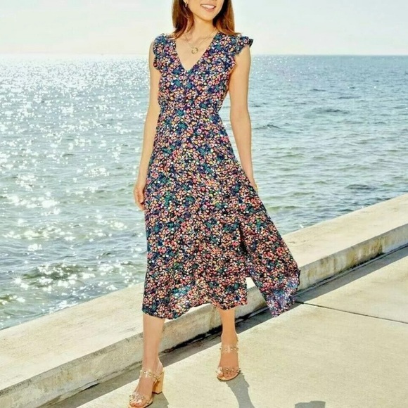 Jessica Simpson Women’s Beach Floral Maxi Hi-Low Dress Size PXS - Picture 1 of 10